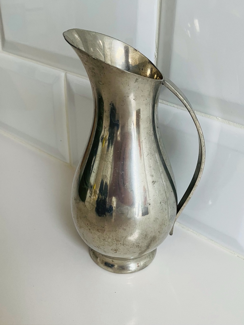 Vintage Royal Holland Pewter Pitcher KMD Daalderop Mid Century Farm house decor